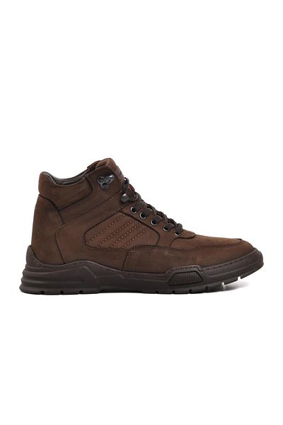 Bulldozer 220048 Ανδρικές μπότες από γνήσιο δέρμα Nubuck καφέ