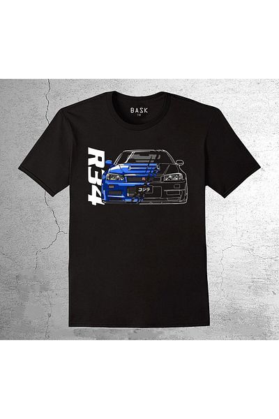 baskwear Nissan GTR Skyline R34 - Tricou pentru copii