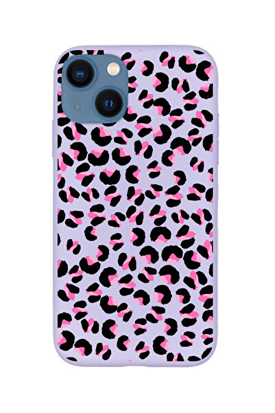 KaffCase حافظة هاتف آيفون 15 من السيليكون الفاخر بلون وردي الفهد