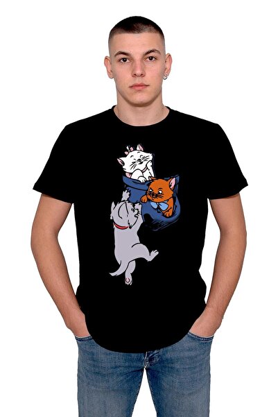 BIGROON Unisex majica Cat mačka Cute mačka s