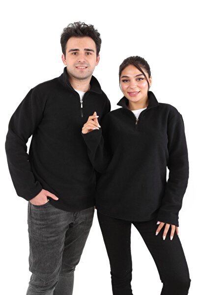 DİVİSTA Culoare neagră cu mânecă lungă cu fermoar cu fermoar unisex