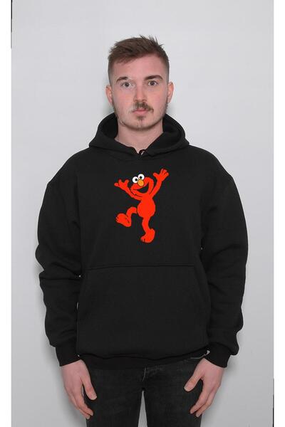 BIGROON Sesame Street Elmo dukserica unisex sa kapuljačom