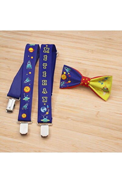 BAND Uzay Temalı Çocuk Papyon ve Pantolon Askısı