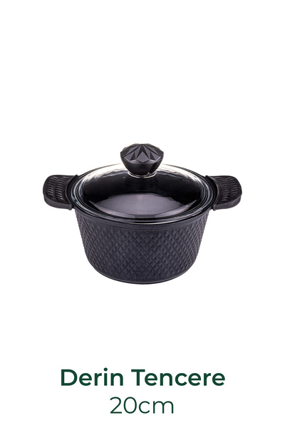 Bambum Giza - 8 Piece Granite Cookware Set Black