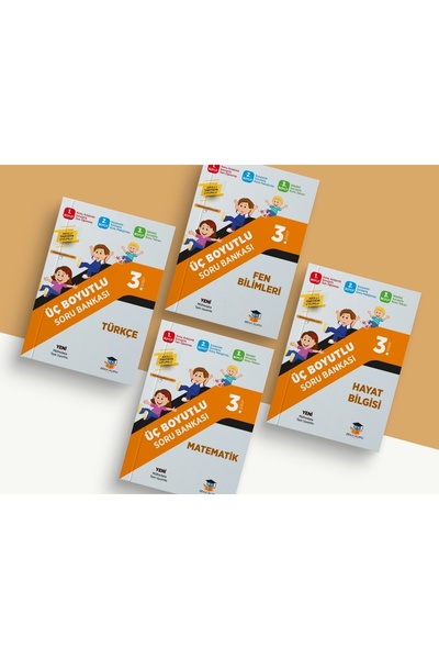 Zeka Küpü Yayınları 3. Sınıf Tüm Dersler Üç Boyutlu Soru Bankası Seti