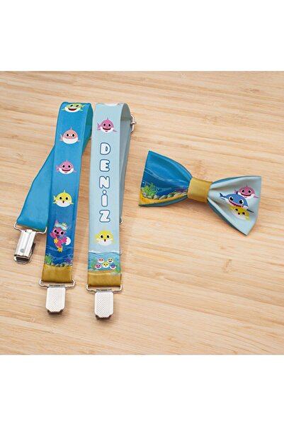 BAND Baby Shark Temalı Çocuk Papyon ve Pantolon Askısı