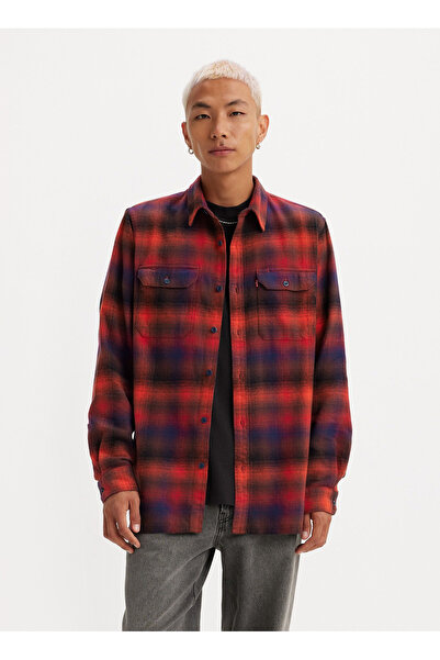 Levi's Levis Normal Kırmızı Erkek Gömlek 19573-0195_JACKSON WORKER JONTY PLA
