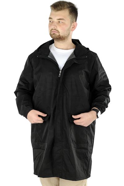 ModeXL Mode Xl Large Size Ανδρικό Αδιάβροχο Hooded 22700 Μαύρο
