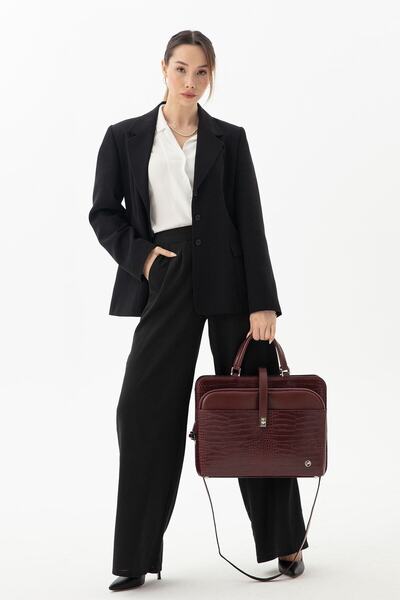 Sevinç Çanta Γυναικεία Τσάντα Laptop Χαρτοφύλακα Claret Red