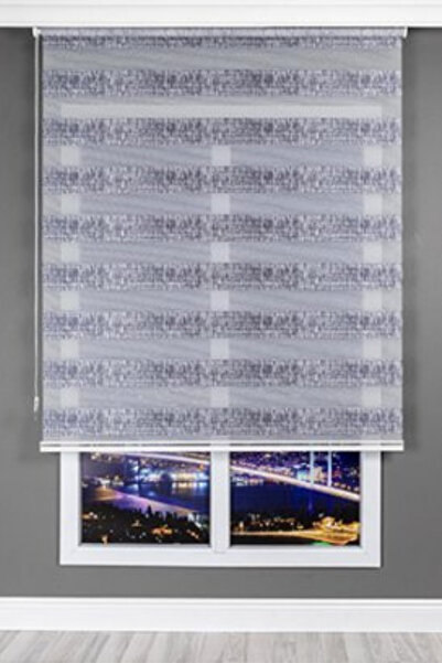 YS PERDE TASARIM Barcelona Dekoratif Ekstra Kalın Keten Zebra Perde Alüminyum...