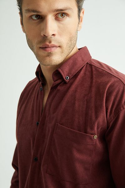 Redline Men's Regular Fit Velvet Winter Shirt