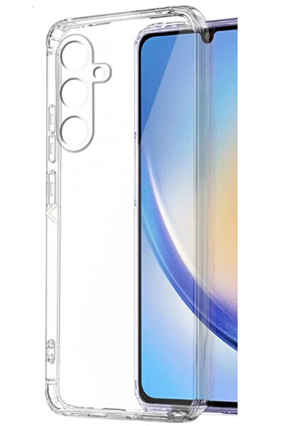 Samsung Galaxy A34 Compatible Transparent Case with Camera and Screen Protrusion