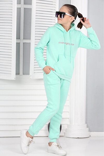 KMK Costum de iarnă de lux cu glugă cu glugă cu șnur cu 3 frânghii