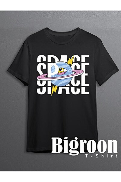 BIGROON Unisex majica Space One Eye Cosmos Planet