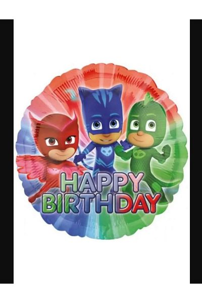 PartAntalya Pj Mask عيد ميلاد Pijamaskeliler بالون دائري PjMask احباط بالون 1 قطعة