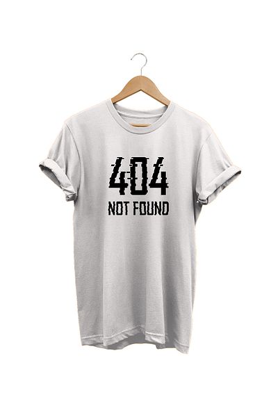 remonz 404 Not Found Τυπωμένο λευκό 100% βαμβακερό μπλουζάκι Oversize, μεγάλου μεγέθους