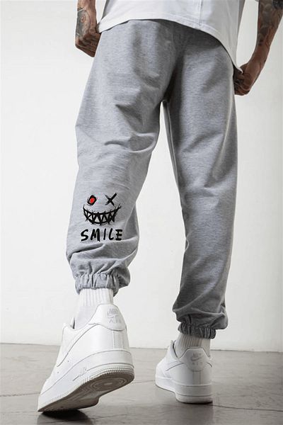 MAGORS Svart Φορέστε 3 ΚΛΩΝΑ Smile Printed Unisex Λευκό Φούτερ