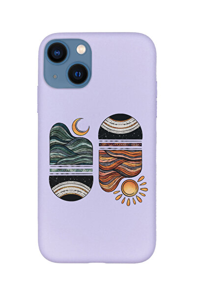 KaffCase حافظة هاتف آيفون 15 بلس سانسيت ويف من السيليكون الفاخر