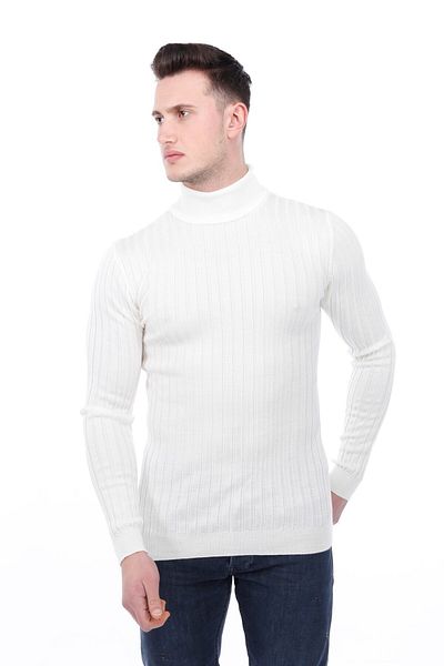 Minharir Slim Fit Full Fisherman Corduroy Sweater