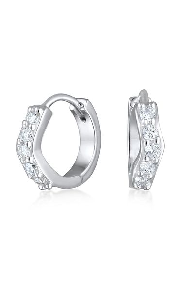 ELLI Ohrringe Creolen Lab Grown Diamanten (0.35 ct) 925 Silber