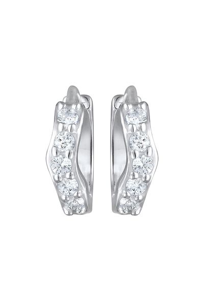 ELLI Ohrringe Creolen Lab Grown Diamanten (0.35 ct) 925 Silber