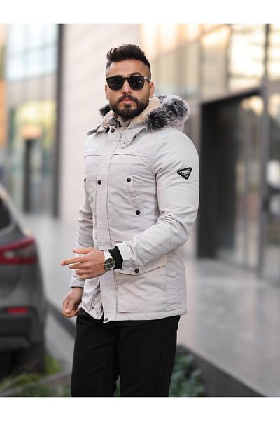 DOXGER Palton căptușit cu blană de iarnă