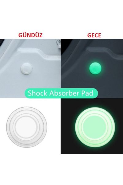 alisverisdevi Phosphorescent Car Door Sound and Shock Absorbing Pad 10 Pieces