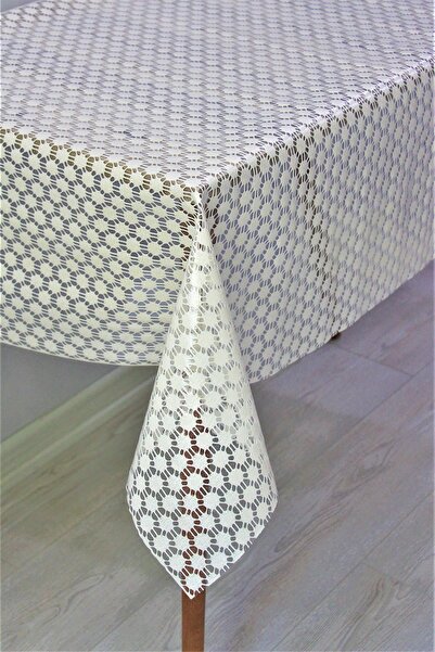 DedeEvTekstil مفرش طاولة من القماش الزيتي بلمسة نهائية شفافة من مادة PVC - 02...