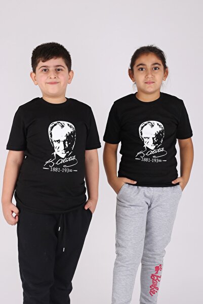 Çiggo Kids 10 Νοεμβρίου Ειδικό μπλουζάκι με υπογραφή Ατατούρκ με τύπωμα Ηλικίες 5-13 Βαμβακερό (UNISEX)