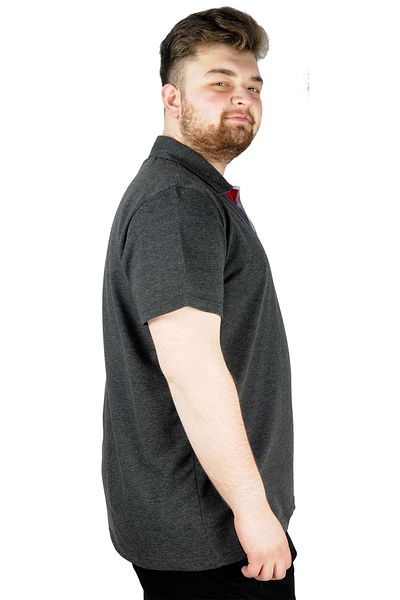 ModeXL Ανδρικό μπλουζάκι Mode Xl Polo New York Throwback 22302 Antramelange