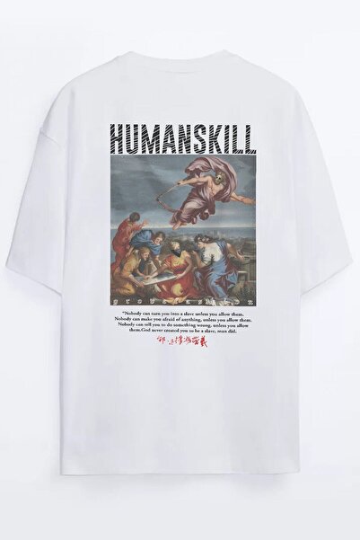 Grove Fashion Unisex Oversize T-shirt - Reversible, Renaissance Painting Printed