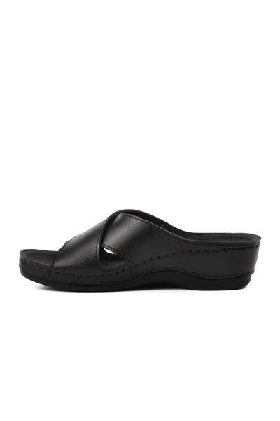 BENTO Ayakmod 15.032 Μαύρες γυναικείες παντόφλες με τακούνι