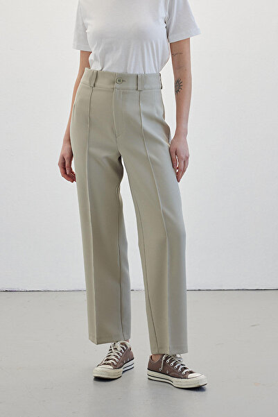 Manuka Wide Leg Fabric Trousers Çağla