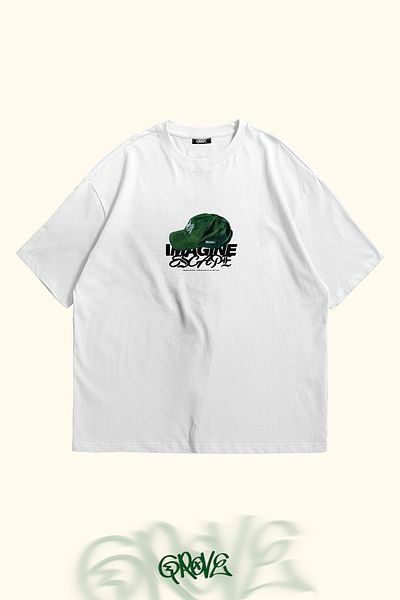 Grove Fashion Tricou oversize unisex cu imprimeu Graffiti