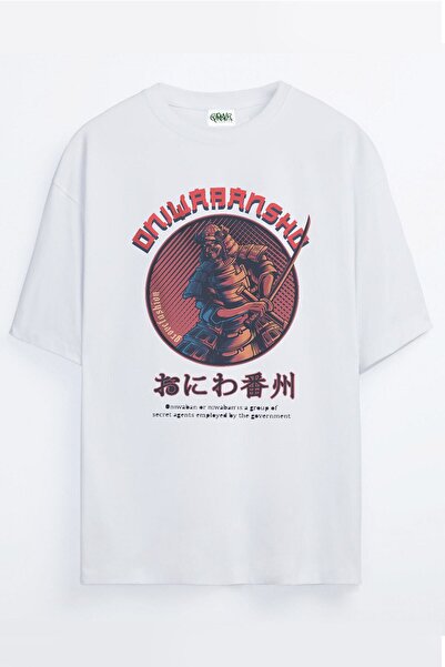 Grove Fashion Samurai X Printed Oniwabanshu Unisex Oversize T-shirt
