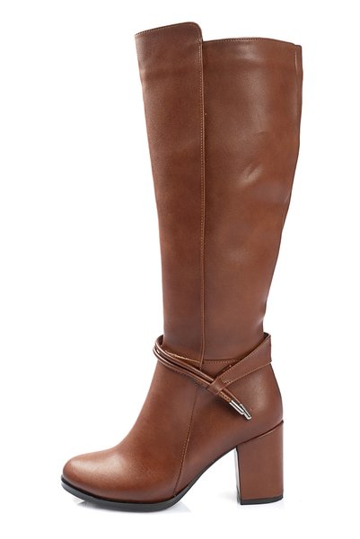 Lio Shoes Betty Women's Long Skin Tan Boots