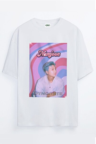 Grove Fashion تي شيرت كبير الحجم مطبوع للجنسين من Bts Army Rm Namjoon
