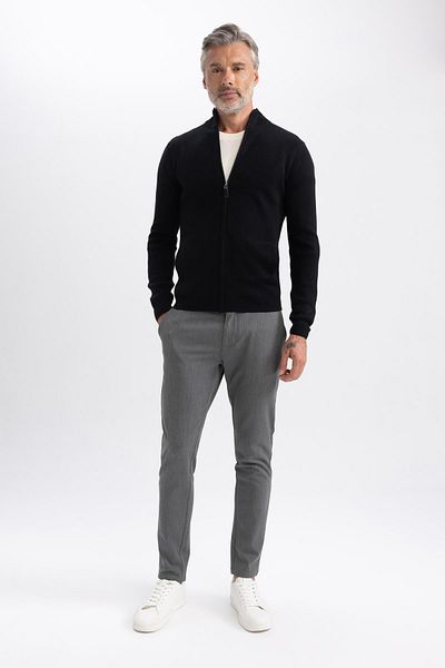 DeFacto Slim Fit Slim Fit Stand Collar Knitwear Cardigan X8904Az23Au