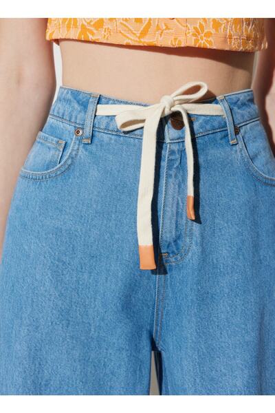 WRANGLER Loose Fit Relaxed Cut Regular Waist Elastic Wide Leg Jean Jogger Pants