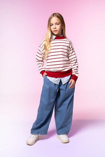 DeFacto Girl's Wide Leg Wide Leg Jean Trousers B3155a823au