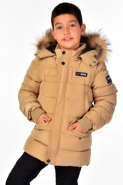 Benittokids Φουσκωτό παλτό από φυσική γούνα 51246