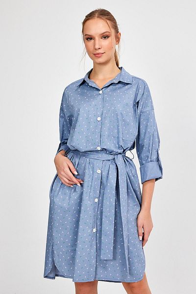 ALEXANDERGARDI ALEXANDERGARDY ADJUSTABLE SLEEVES BIRTED SHIRT DRESS (B23-1403 00)