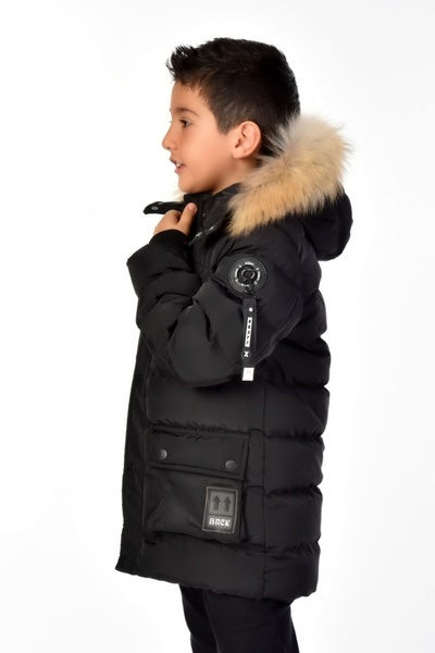 Benittokids Erkek Çocuk Natürel Kürklü Mont 51254