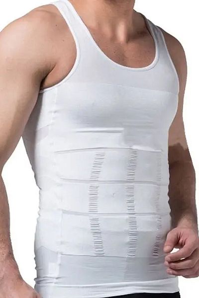 Slim'N Lift Λευκός ανδρικός κορσές αδυνατίσματος 1 μεγέθους