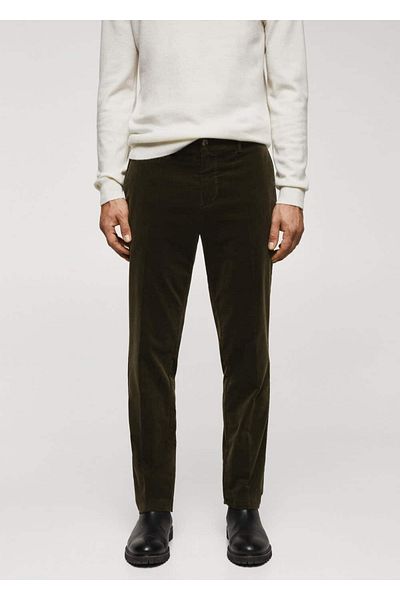 MANGO Man Slim Fit Micro Corduroy Trousers