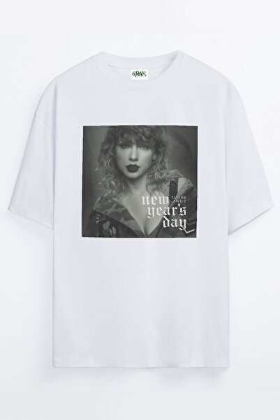 Grove Fashion Unisex New Year's Day Taylor Swift Printed Oversize T-shirt