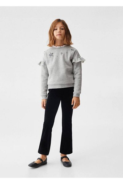 MANGO Kids Gemustertes Rüschen-Sweatshirt