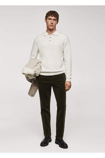 MANGO Man Slim Fit Micro Corduroy Trousers