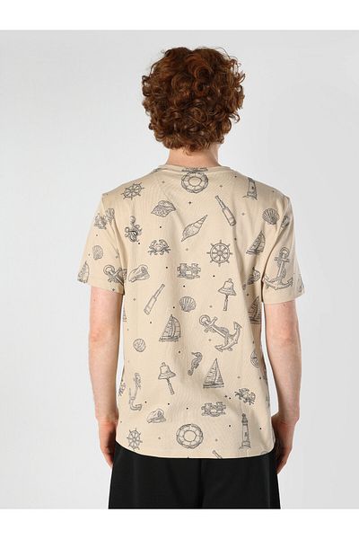 Colin's Tricou Bej Regular Fit Crew Deck Bărbați - Cl 1062698