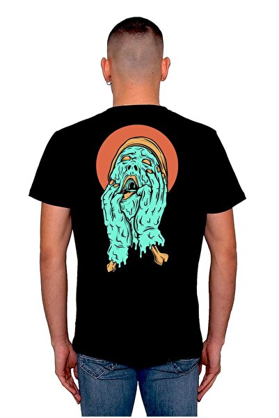 BIGROON Unisex retro majica - Zombi, kost, lubanja, horor Sa deznom